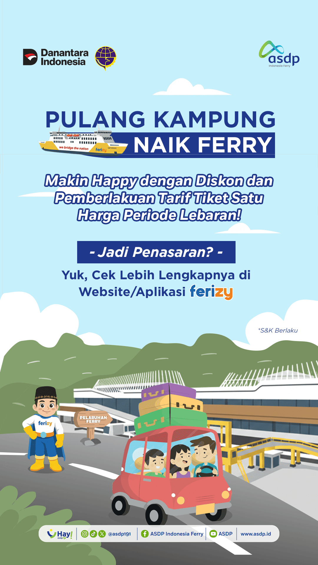 Pulang kampung naik ferry